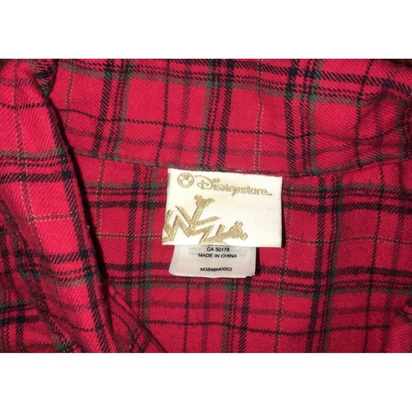Disney Store Mickey Mouse "Winter" Plaid Flannel Button Down - XL - Picture 5 of 9